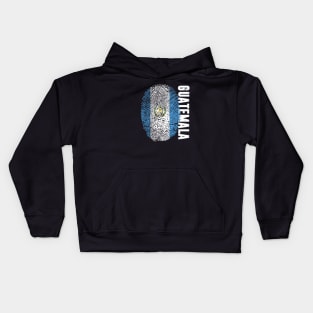 Guatemala Flag Fingerprint My Story DNA guatemalan Kids Hoodie